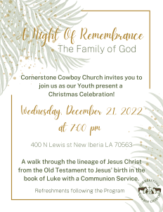 Join us for our Christmas Program
